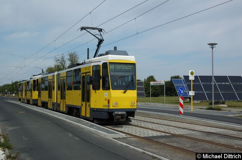 Bild: 6139 als Linie 60 in der Haltestelle Karl-Ziegler-Straße.