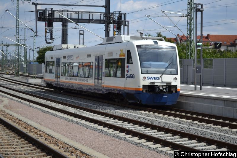 Bild: RS1 501 der SWEG in Erfurt Hauptbahnhof.