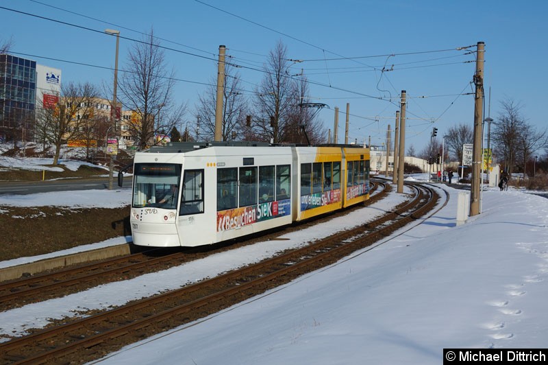 Bild: Wagen 207 zwischen den Haltestellen Bieblach Ost und Ernst-Abbe-Str.