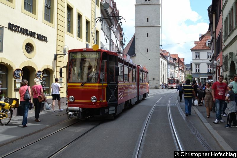 Bild: TW 512 als Stadtrundfahrt in der Marktstraße.