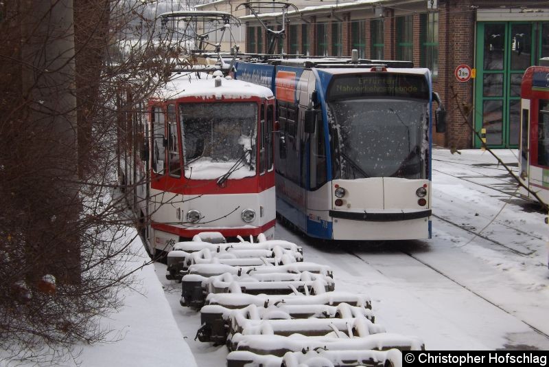 Bild: TW 495 Abgestellt in Betriebshof Nordhäuser Straße.