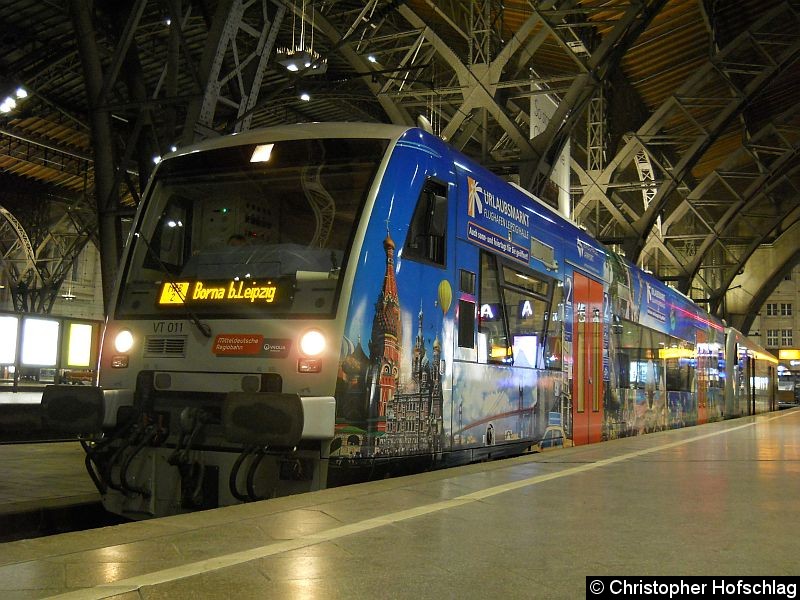 Bild: VT 011 als MRB 2 nach Borna (b.Leipzig).