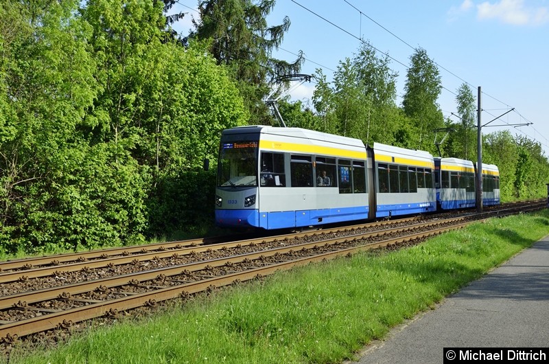 1333 + 1325 als Linie 7 zwischen den Haltestellen Strabf. Paunsdorf und Am Vorwerk.