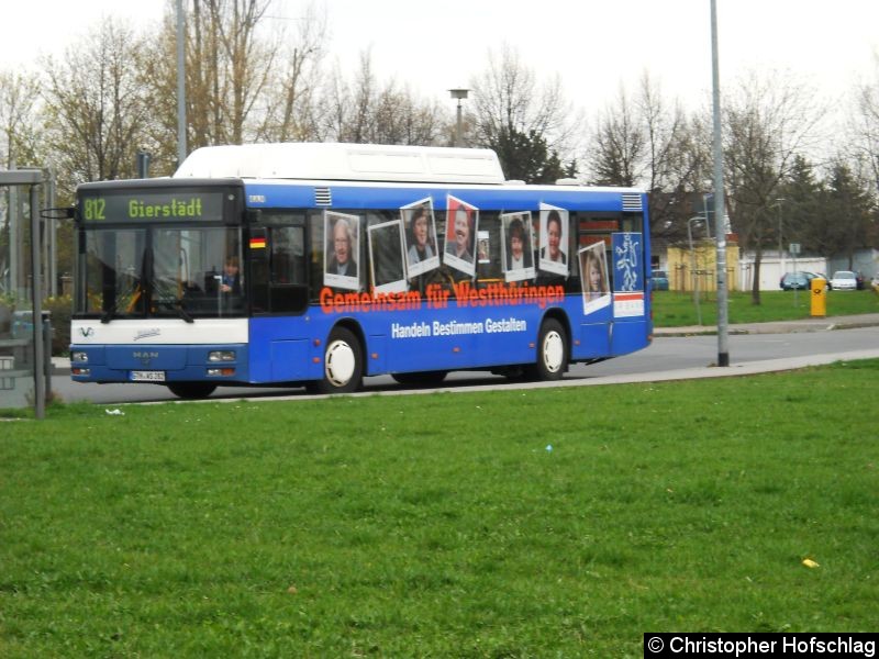 Bild: Bus 282 als Linie 812 am Europlatz.