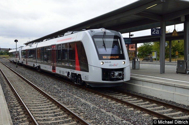 Bild: 1648 410 der Firma Abellio bei einer Präsentationsfahrt in Halberstadt.