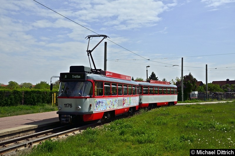 Sonderfahrt mit 1176 + 204: In der Wendeschleife.