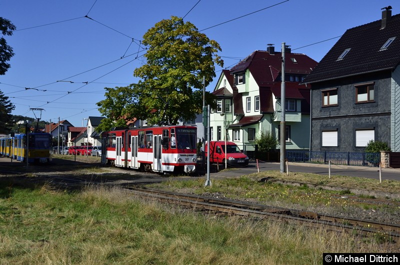Bild: Wagen 307 verlässt als Fahrschule Bad Tabarz.
