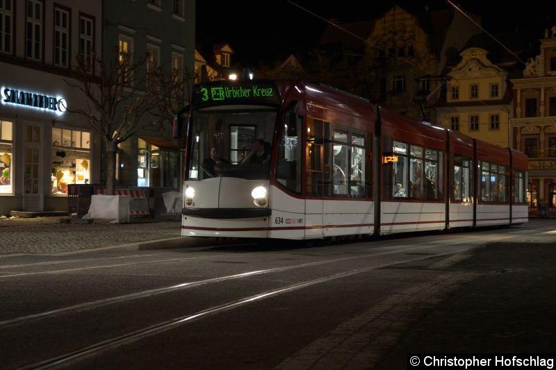 Bild: TW 634 als Linie 3 am Fischmarkt.