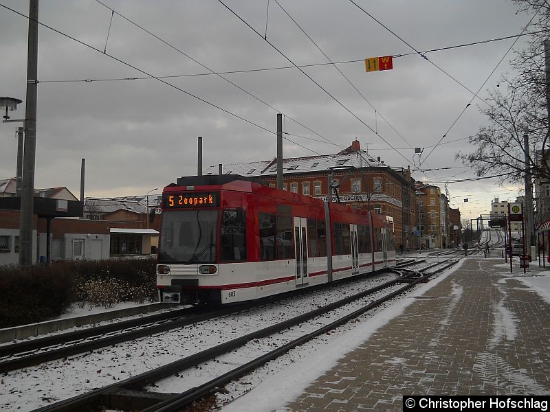 Bild: Als Linie 5 in Beriech Grubenstraße/ Magdeburger Allee