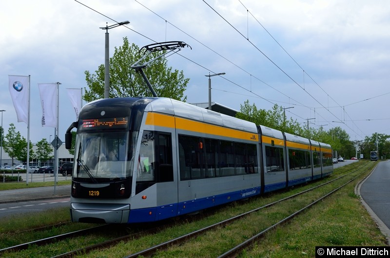Bild: 1219 als Linie 16 kurz vor der Haltestelle An den Tierkliniken.