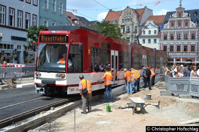 Bild: Die letzten Kontrollen, dannach wurde die 2. Testfahrt beendet.