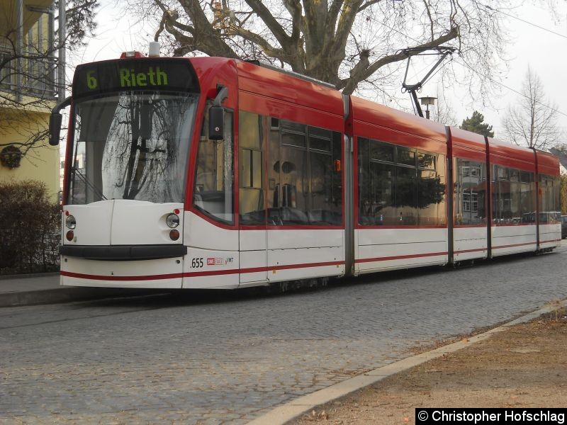 Bild: TW 655 in der Steigerstraße.