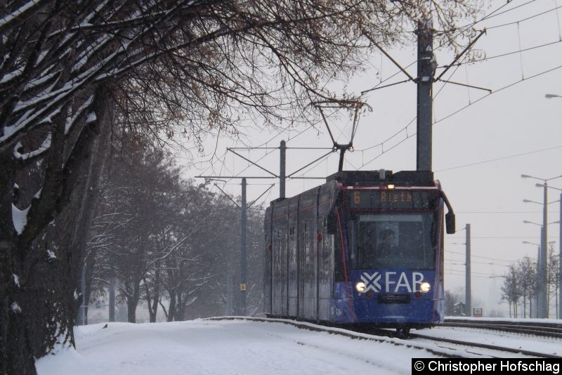 Bild: TW 626 in der Nordhäuser Straße.