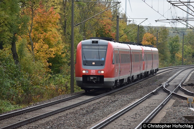 Bild: 612 523+612 027 bei der Durchfahrt in Erfurt Bischleben.