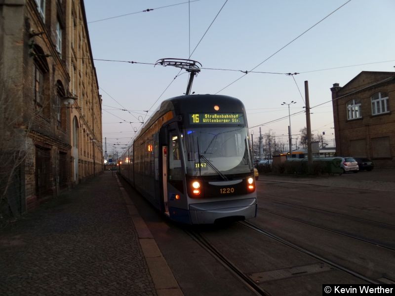 Bild: TW 1220 Straßenbahnhof Wittenberger Str.