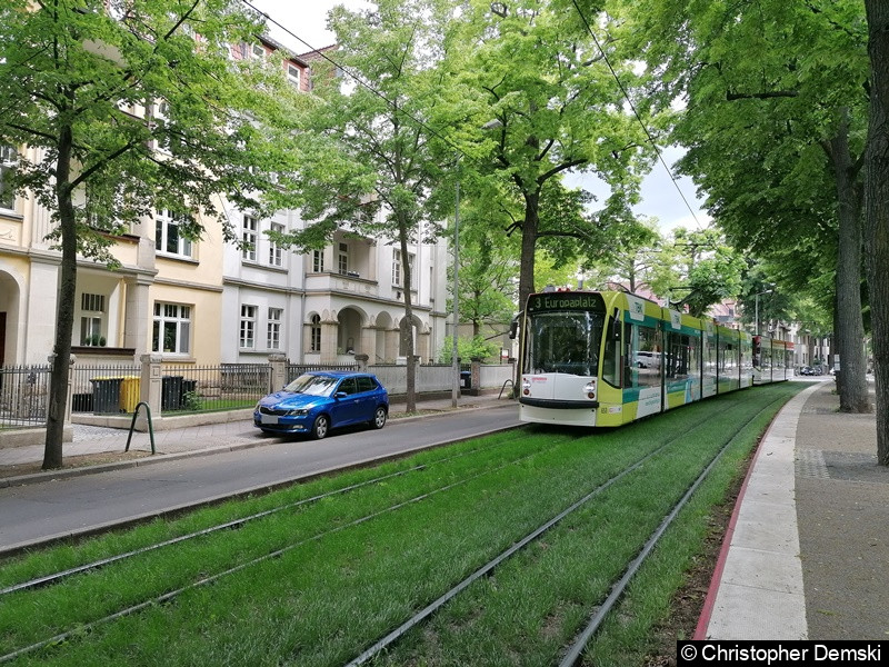 Bild: TW 653+711 als Linie 3 in Bereich Windthorststraße in Richtung Hauptbahnhof.