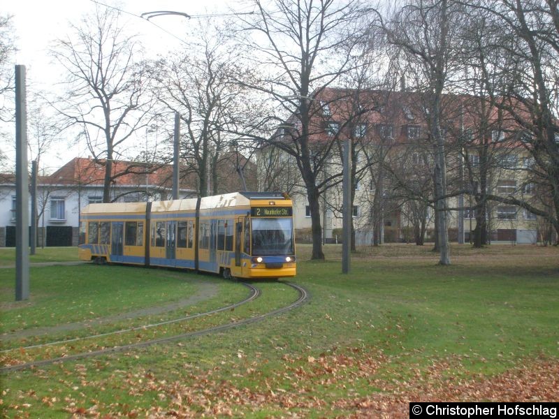 Bild: TW 1111 in der Naunhofer Straße.