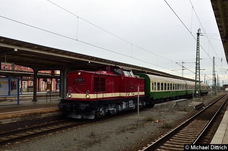 Bild: Ankunft des Sonderzuges aus Bernburg in Dessau Hbf.