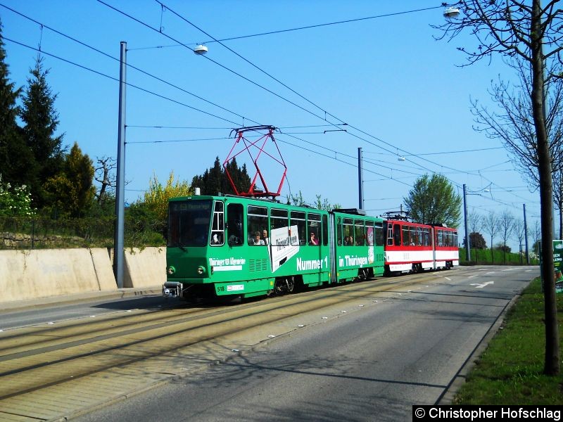 Bild: 518+519 auf den Weg ins Stadtzentrum.