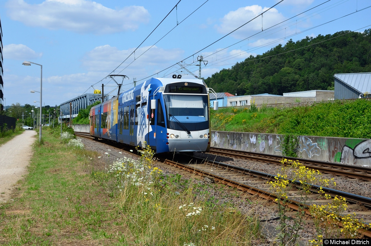 1010 auf dem Weg nach Klein Blittersdorf kurz vor dem Einfahrsignal Brebach.
