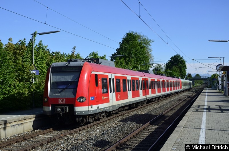 Bild: 423 284 + 423 204 als Linie S3 in Otterfing.