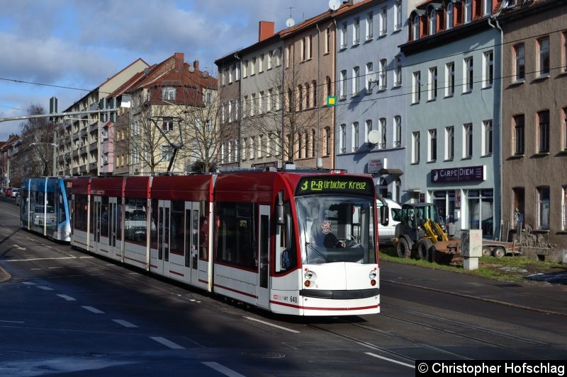 Bild: Tw 640+716 als Linie 3 in der Nordhäuser Straße.