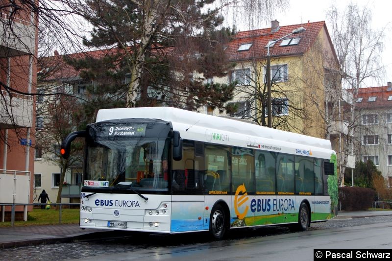 Bild: Bus 660(EVAG 101) als Linie 9 in Daberstedt.