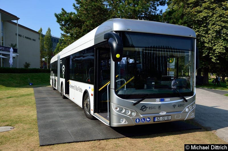 Bild: Dieser E-Bus stammt von der Firma Sileo und kommt aus Salzgitter.