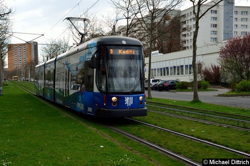 Bild: 2609 als Linie 9 zwischen den Haltestellen Jacob-Winter-Platz und Albert-Wolf-Platz.