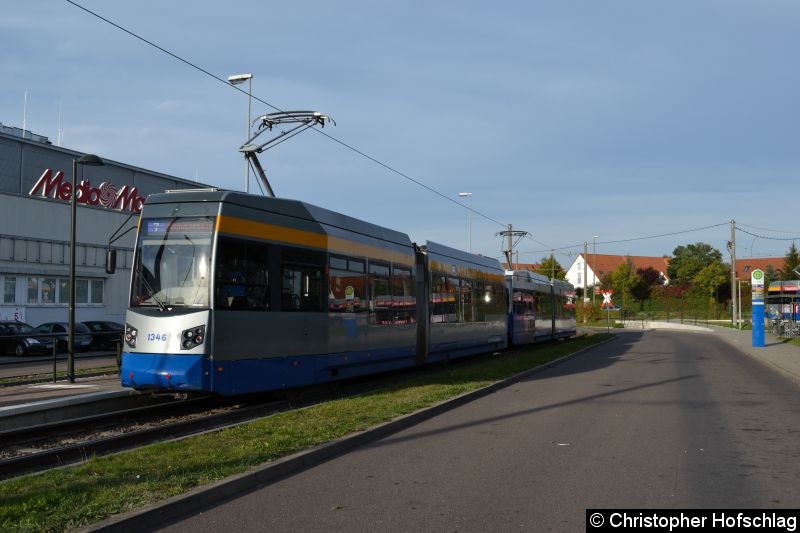 Bild: Tw 1346+1322 als Linie 7 in Sommerfeld.